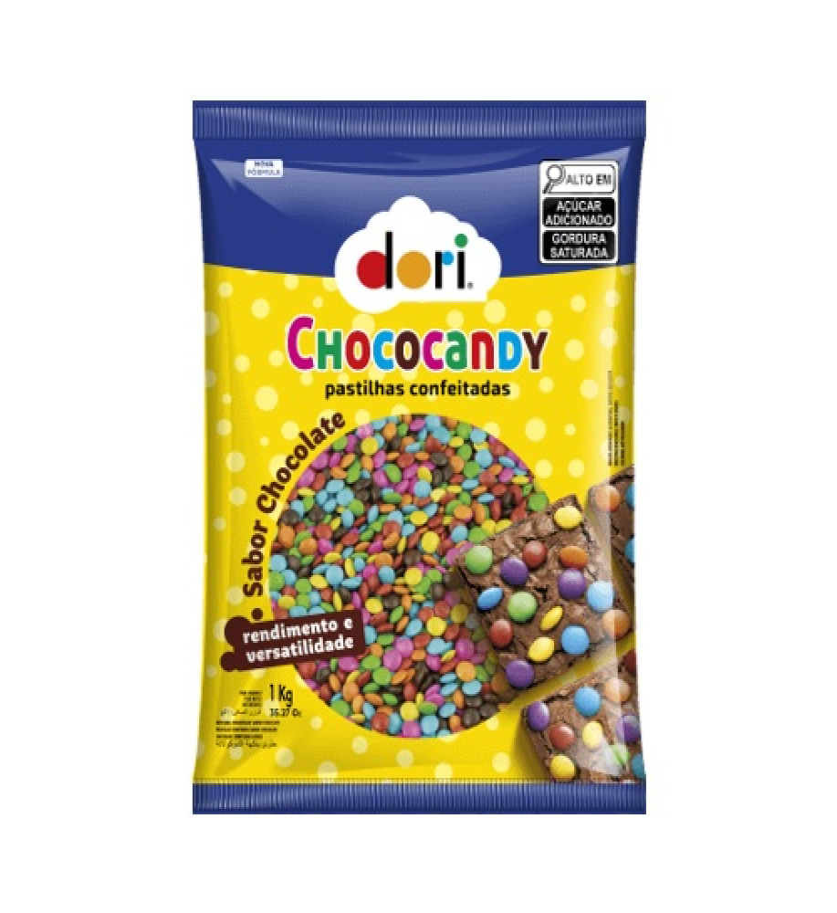 CONFEITO CHOCOCANDY PASTILHA 1KG