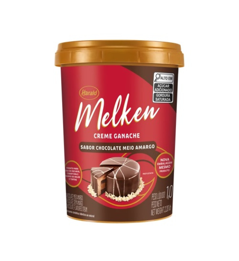 GANACHE MEIO AMARGO MELKEN 1KG