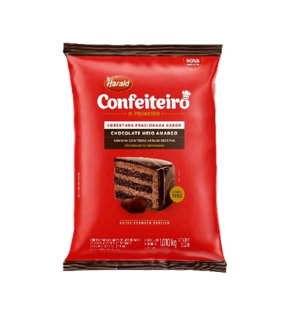 COBERTURA GOTAS CONFEITEIRO MEIO AMARGO 1KG