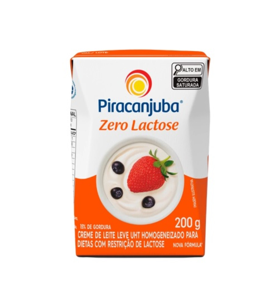 CREME DE LEITE ZERO LACTOSE PIRACANJUBA 200G