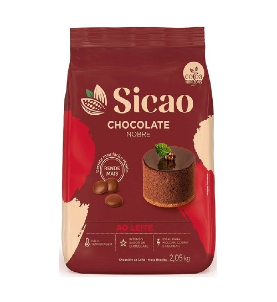 CHOCOLATE EM GOTAS MEIO AMARGO NOBRE SICAO 2KG