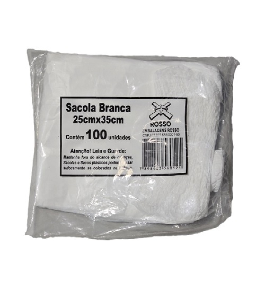 SACOLA PLÁSTICA ROSSO 25X35 C/100