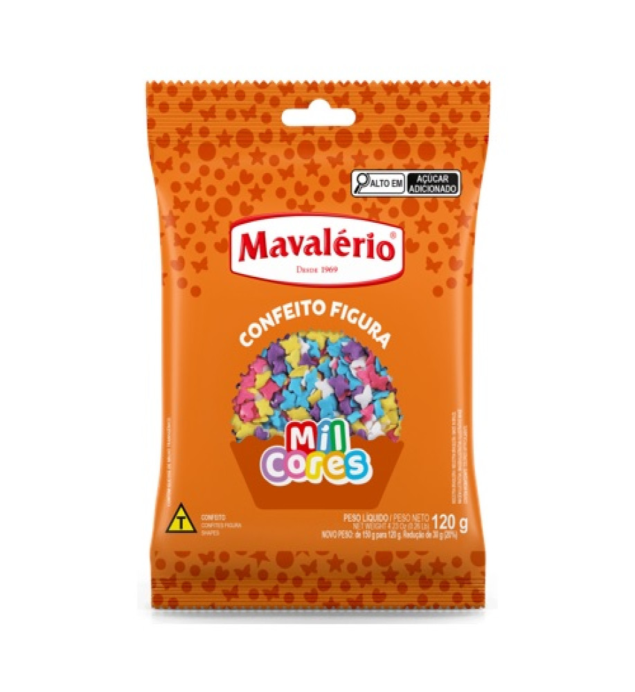 CONFEITO BORBOLETA MAVALÉRIO 120G