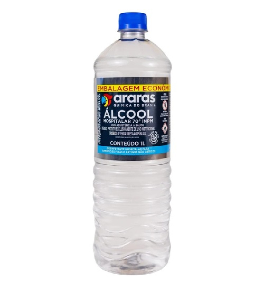 ÁLCOOL LÍQUIDO 70 ARARAS 1L