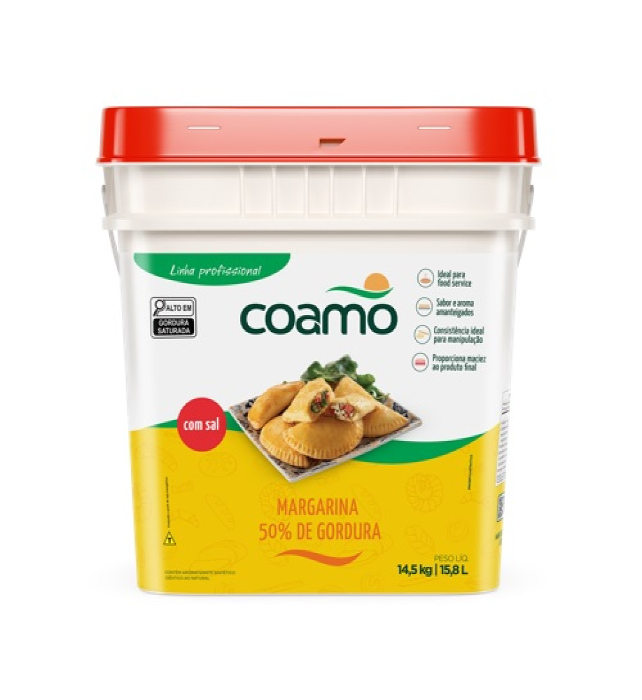 MARGARINA COAMO 50% C/SAL 14,5KG