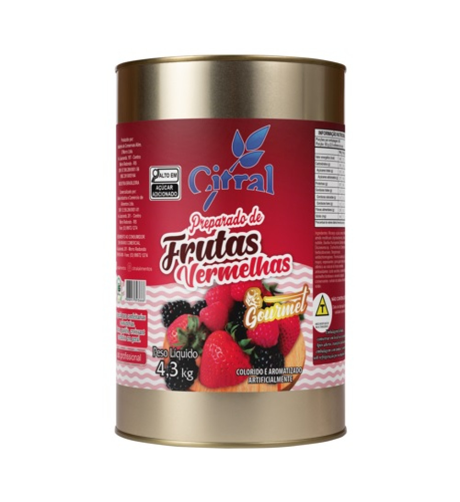 POLPA DE FRUTAS VERMELHAS CITRAL 4,3KG