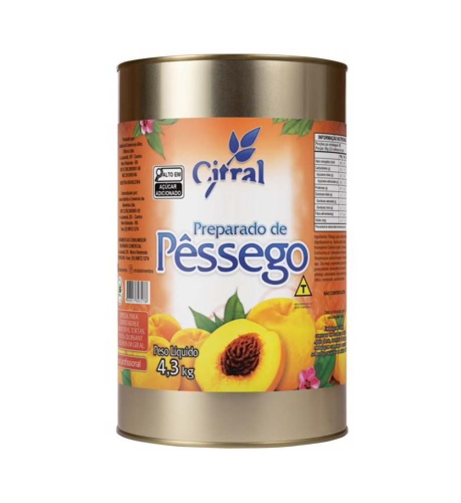 POLPA DE PÊSSEGO CITRAL 4,1KG