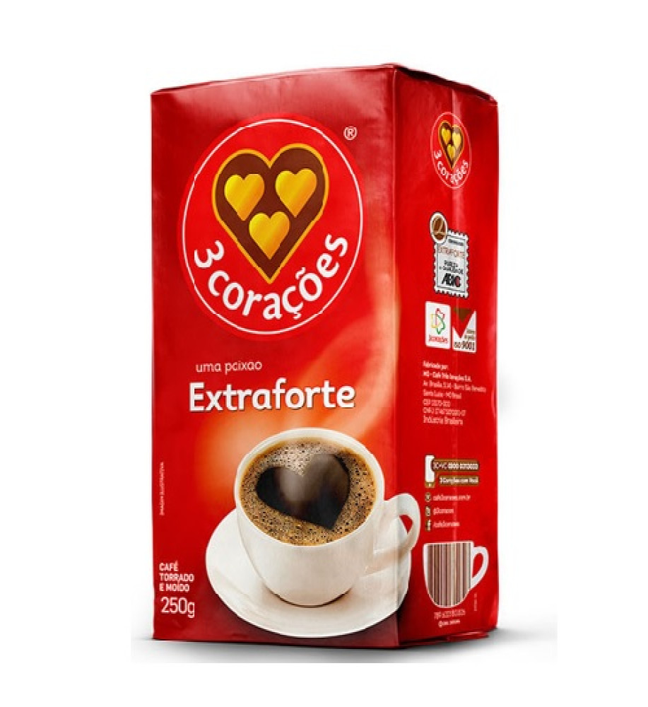 CAFÉ 3 CORAÇÕES EXTRA FORTE 500G
