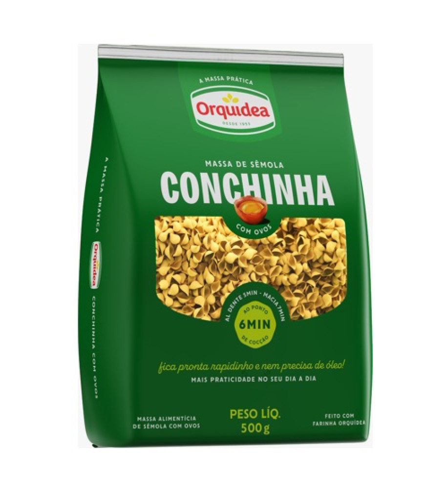 MACARRÃO CONCHINHA ORQUÍDEA 500G