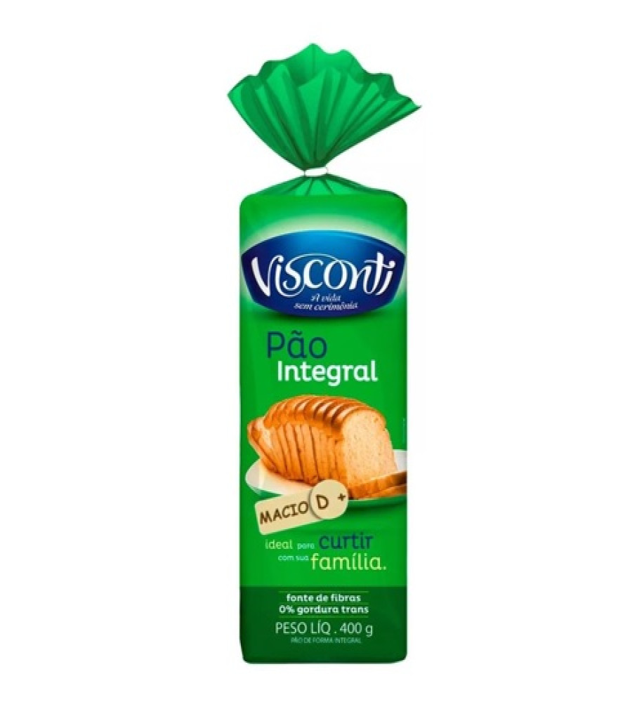 PÃO VISCONTI INTEGRAL 400G