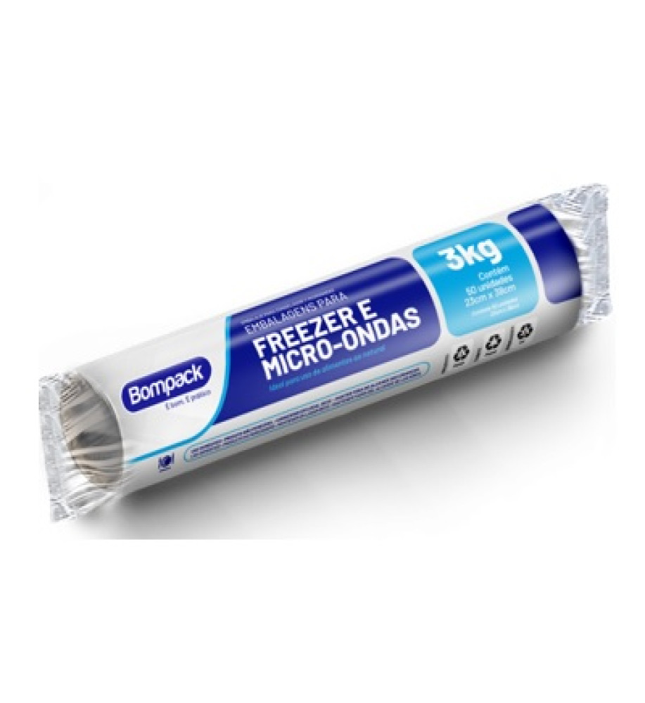 SACO FREEZER/MICROONDAS BOMPACK 3KG C/50