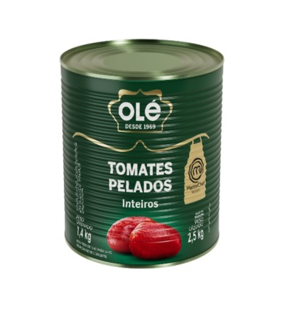 TOMATES PELADOS INTEIROS OLÉ 1,4KG