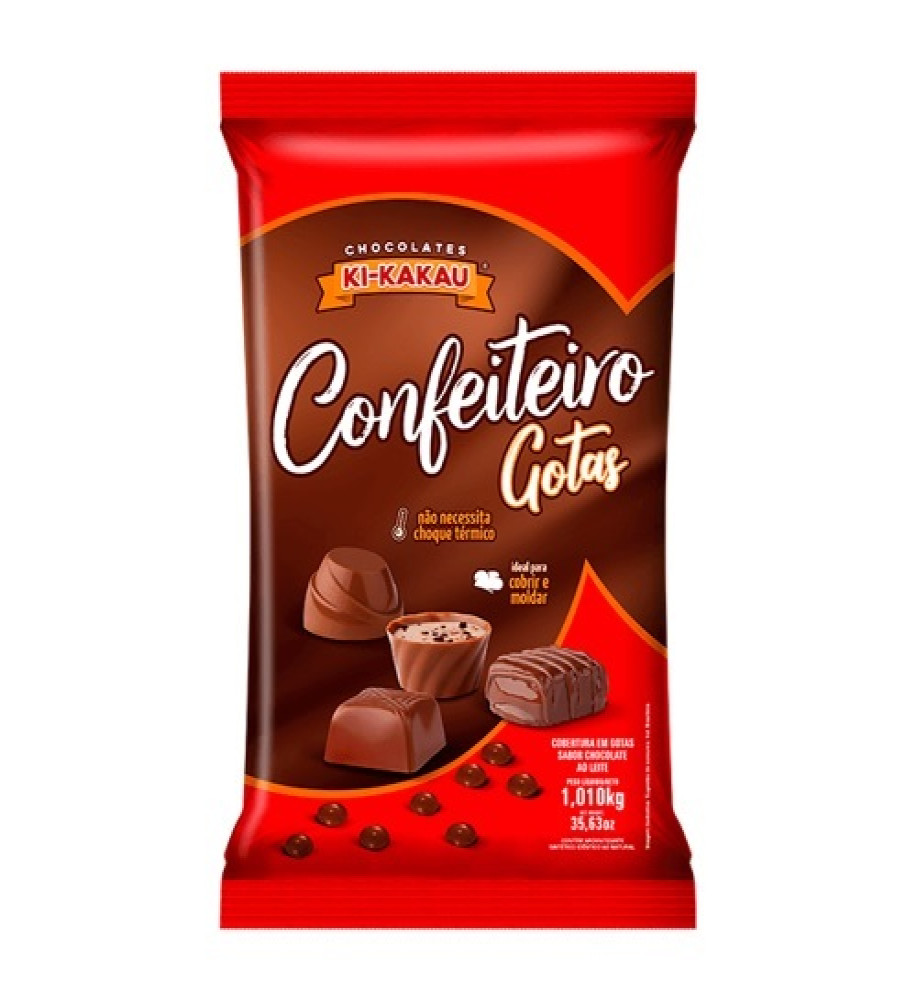 COBERTURA GOTAS KI-KAKAU AO LEITE 1KG