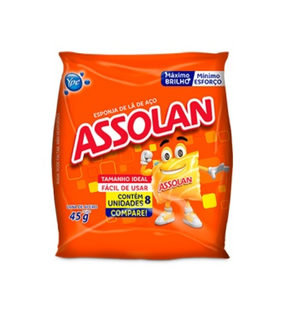 LÃ DE AÇO ASSOLAN 45G