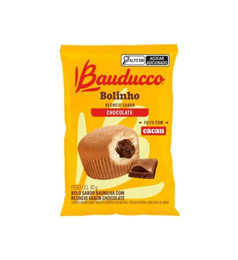 BOLINHO BAUDUCCO BAUNILHA C/CHOCOLATE 16X40G
