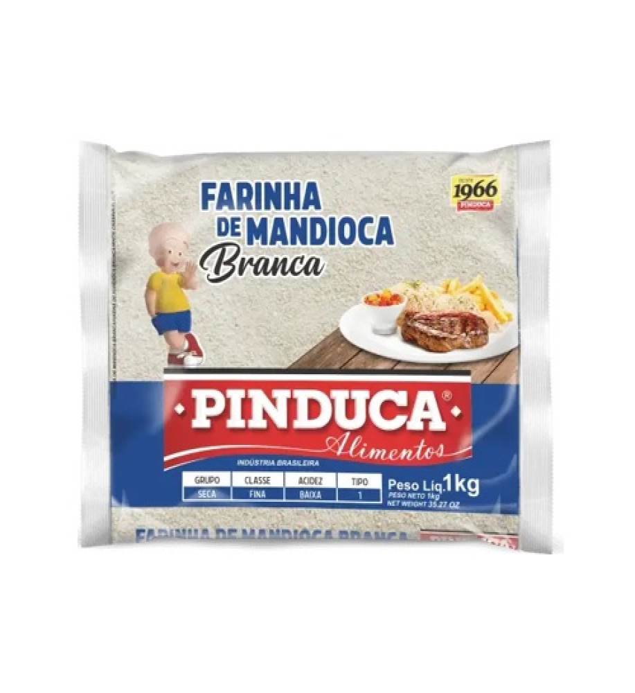 FARINHA DE MANDIOCA BRANCA FINA PL PINDUCA 1KG
