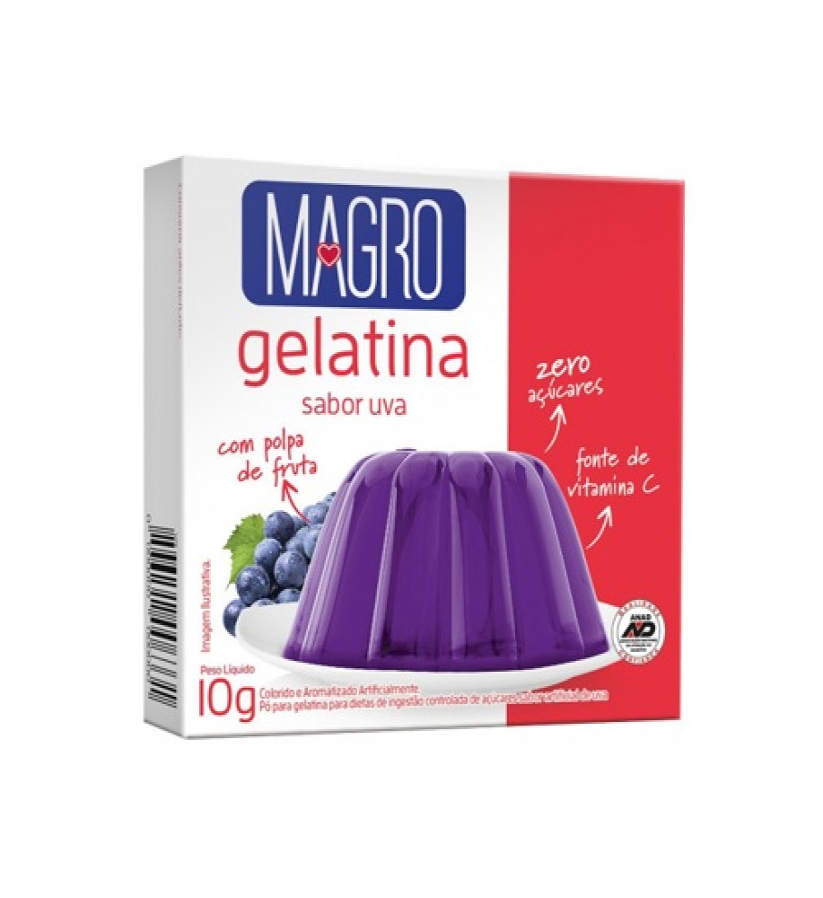 GELATINA MAGRO UVA 10G