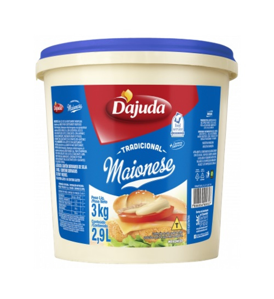MAIONESE DAJUDA BALDE 3KG
