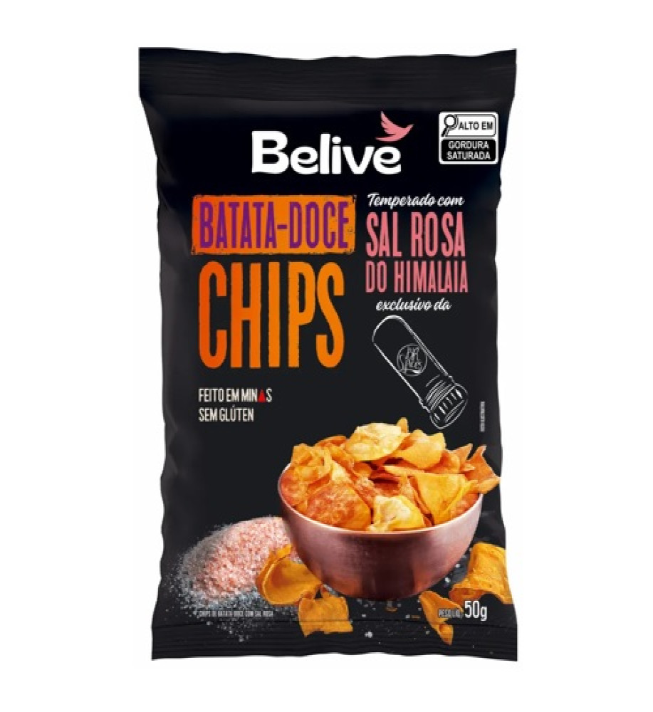 BATATA DOCE CHIPS BELIVE 50G