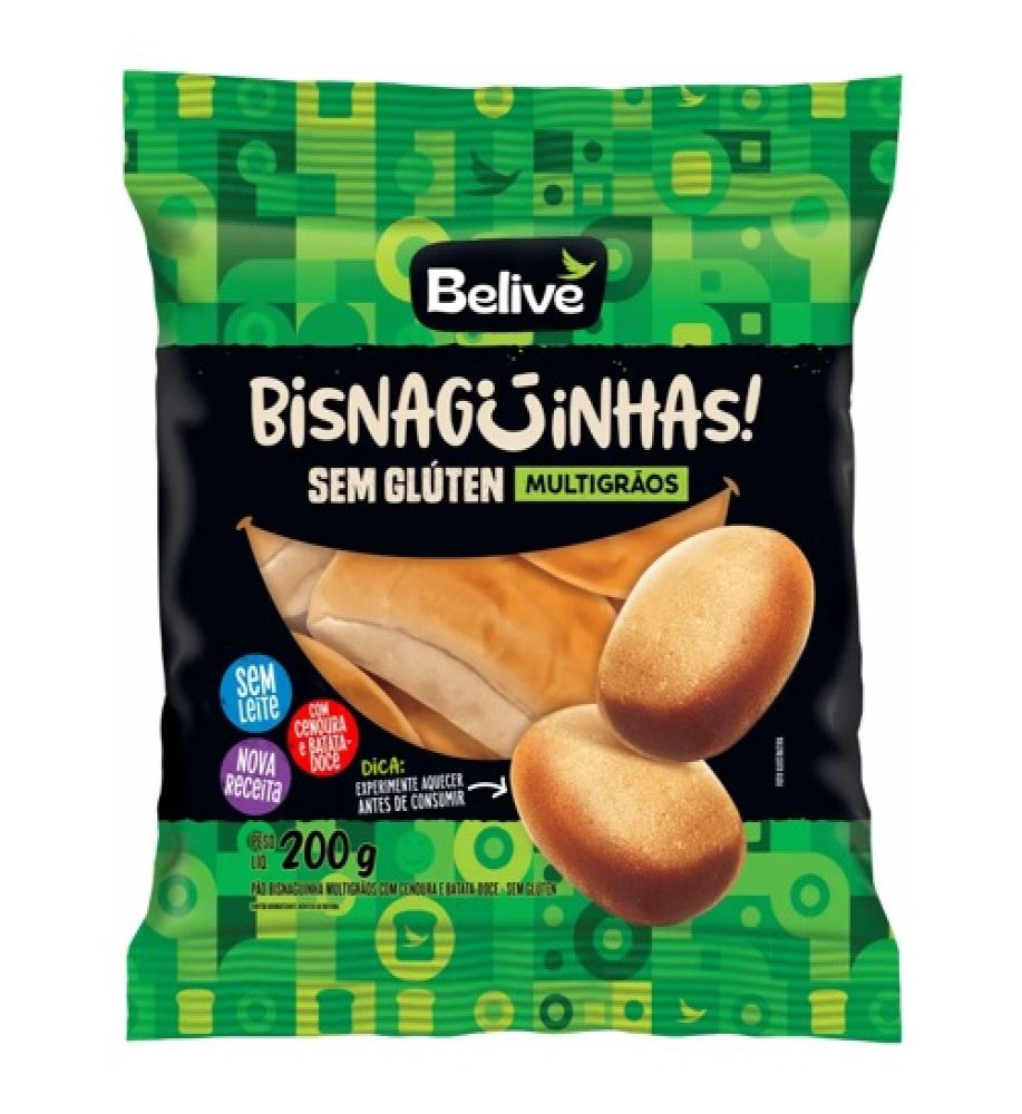 BISNAGUINHA BELIVE MULTIGRÃOS 200G