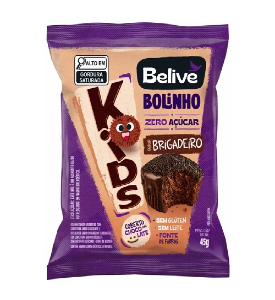 BOLINHO BELIVE KIDS BRIGADEIRO 45G