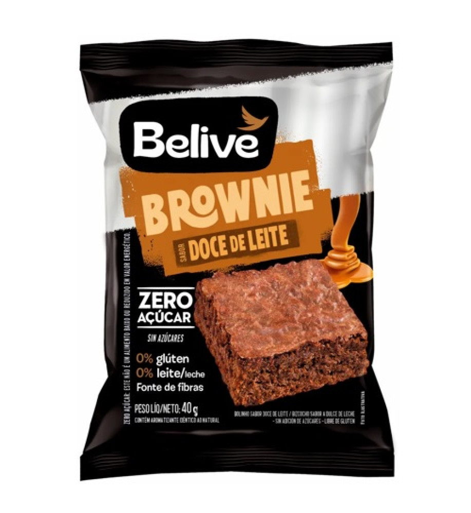 BROWNIE BELIVE DOCE DE LEITE 40G