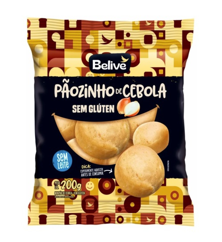 PÃOZINHO DE CEBOLA BELIVE 200G