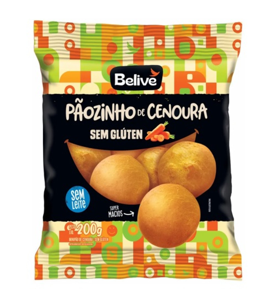 PÃOZINHO DE CENOURA BELIVE 200G